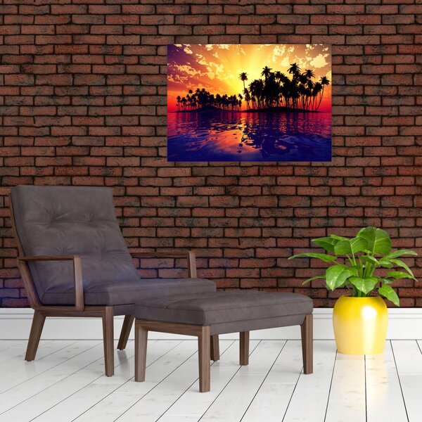 Slika otoka u zalasku sunca (70x50 cm)