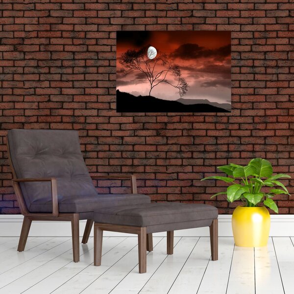 Slika - Mjesec koji osvjetljava noć (70x50 cm)