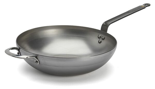 De Buyer Mineral B wok s ravnim dnom