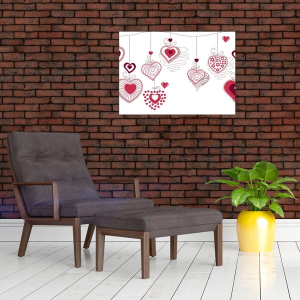 Slika naslikanih srca (70x50 cm)
