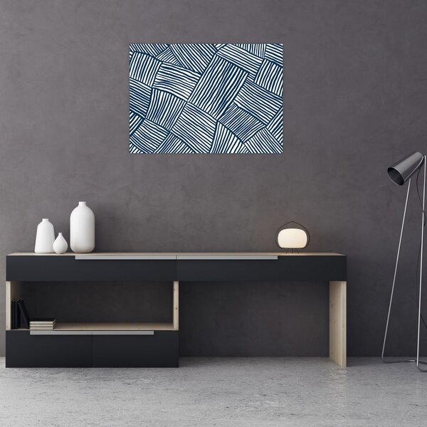 Staklena slika - 3D linije (70x50 cm)