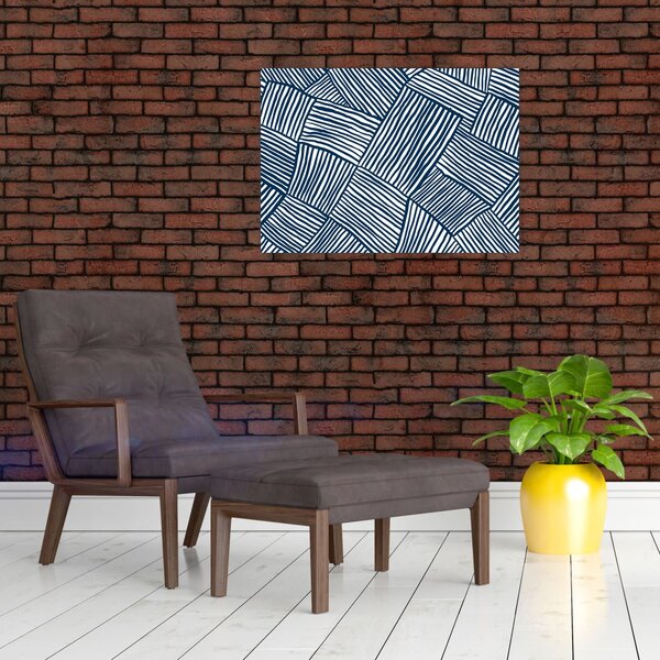 Staklena slika - 3D linije (70x50 cm)