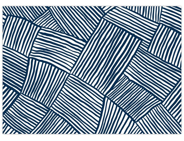 Staklena slika - 3D linije (70x50 cm)