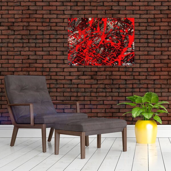 Staklena slika - Ekspresivna apstrakcija (70x50 cm)