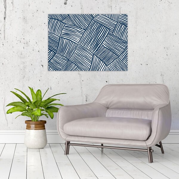 Staklena slika - 3D linije (70x50 cm)