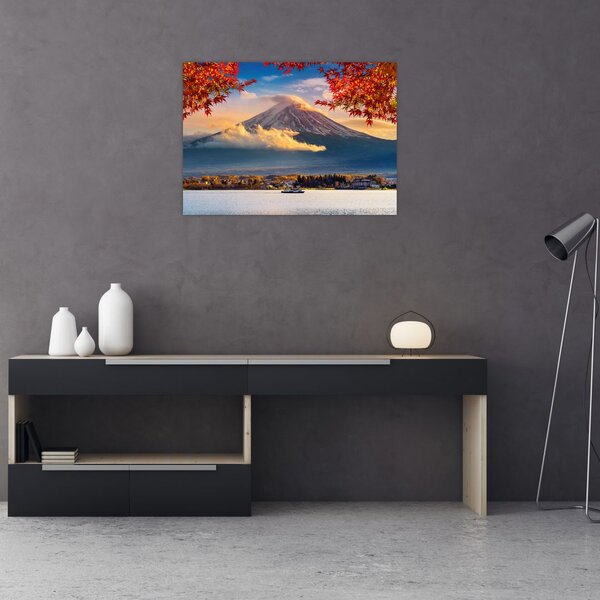 Staklena slika - Japan, planina Fuji (70x50 cm)
