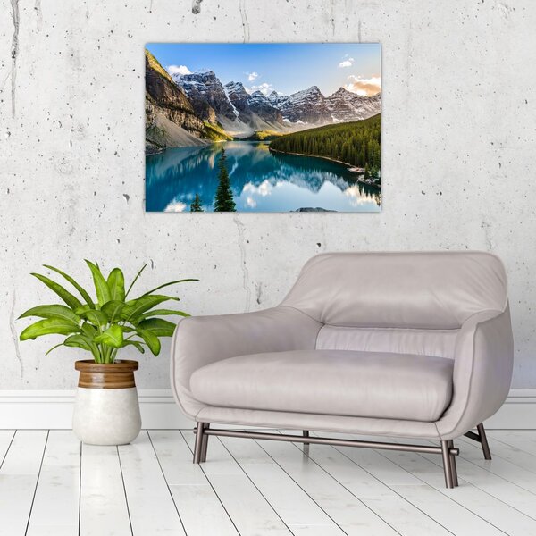 Staklena slika - Kanada, Nacionalni park Banff, jezero Moraine (70x50 cm)