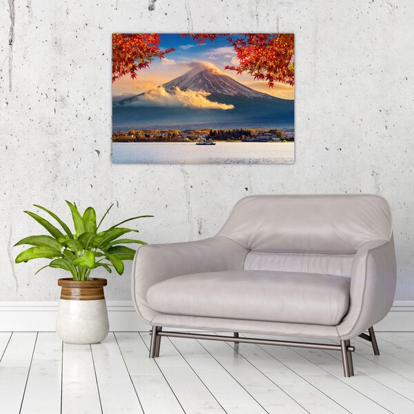 Staklena slika - Japan, planina Fuji (70x50 cm)