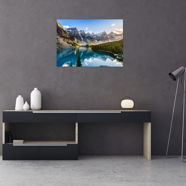 Staklena slika - Kanada, Nacionalni park Banff, jezero Moraine (70x50 cm)