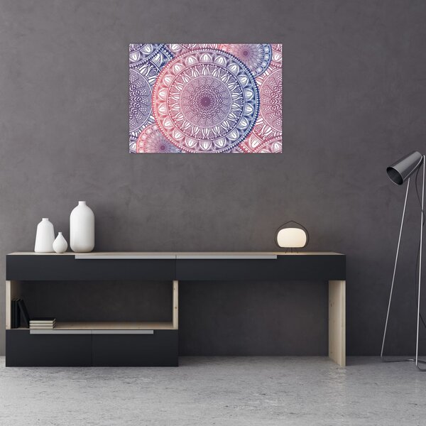 Staklena slika od mandale (70x50 cm)