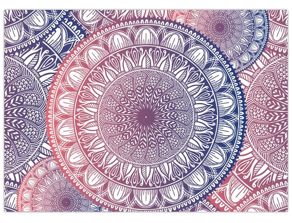 Staklena slika od mandale (70x50 cm)