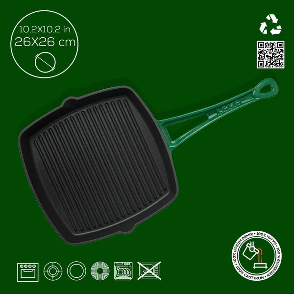 Lava četvrtasta grill tava