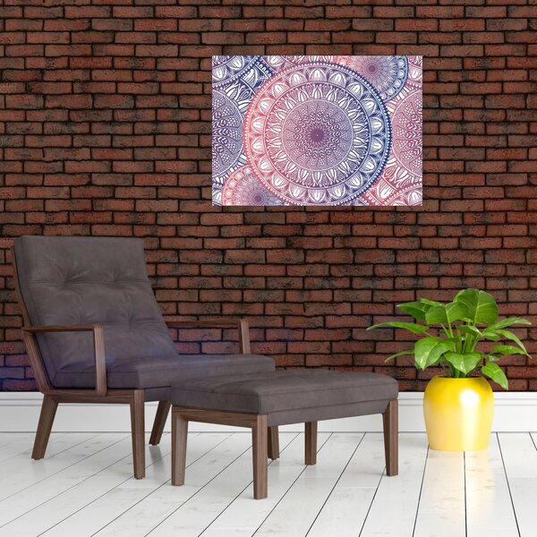 Staklena slika od mandale (70x50 cm)