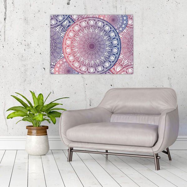 Staklena slika od mandale (70x50 cm)