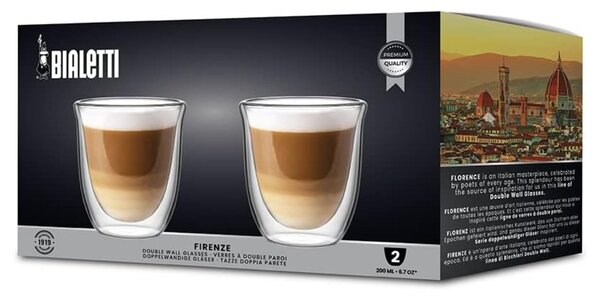 Bialetti Firenze set 2 čaše s dvostrukom stijenkom, 200 ml