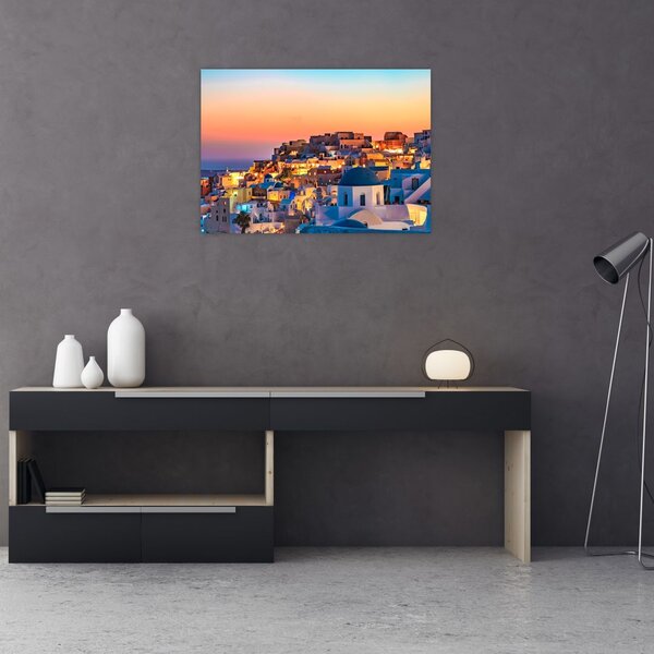 Slika - Santorini u sumrak (70x50 cm)