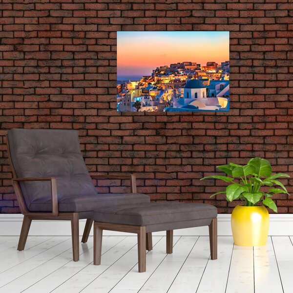 Slika - Santorini u sumrak (70x50 cm)