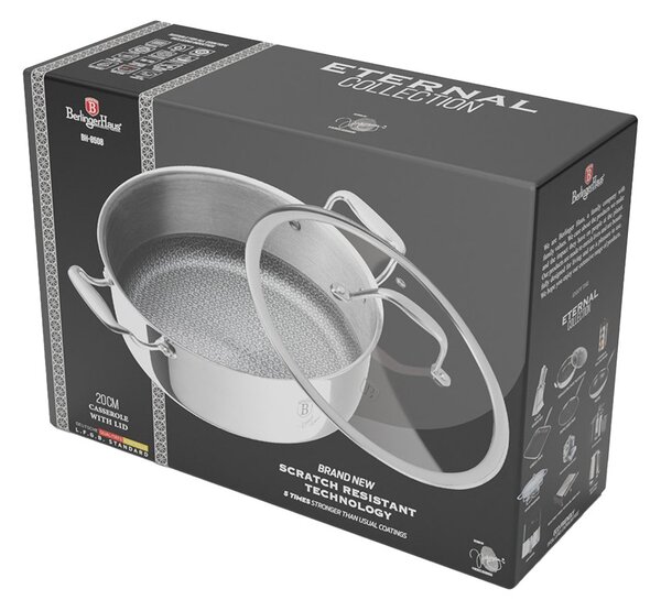 Berlinger Haus Hexagon (3D inox matrica) non-stick lonac s poklopcem