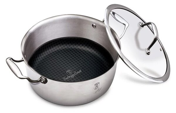 Berlinger Haus Hexagon (3D inox matrica) non-stick lonac s poklopcem