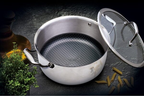 Berlinger Haus Hexagon (3D inox matrica) non-stick lonac s poklopcem