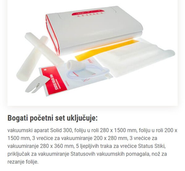 Status Solid 300 poluprofesionalni aparat za vakumiranje