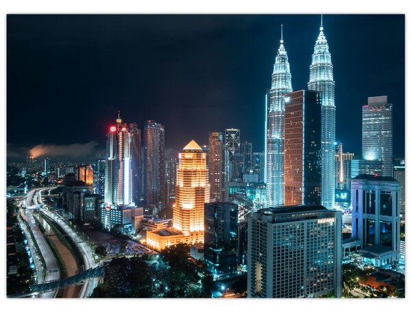 Slika - Noć u Kuala Lumpuru (70x50 cm)