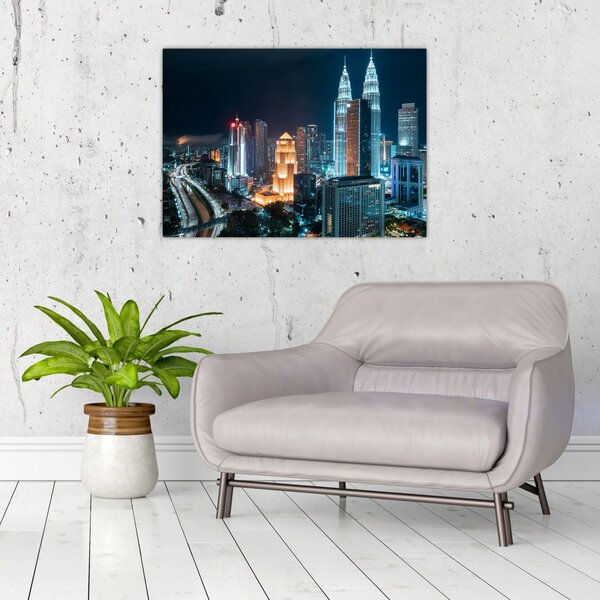 Slika - Noć u Kuala Lumpuru (70x50 cm)