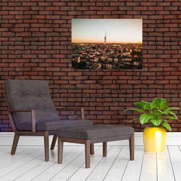 Slika zalaska sunca nad Žižkovom (70x50 cm)