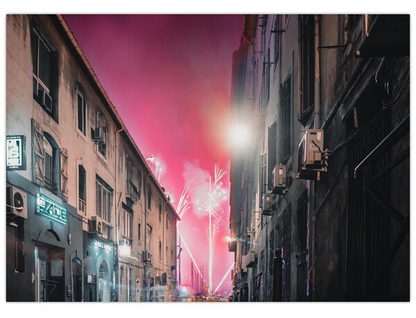 Slika vatrometa u Marseilleu (70x50 cm)