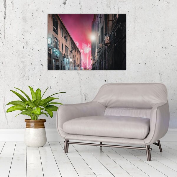 Slika vatrometa u Marseilleu (70x50 cm)
