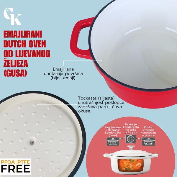 Grill King Cast Iron okrugli Dutch oven, 28 cm