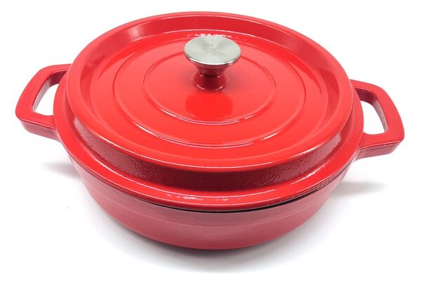 Grill King Cast Iron okrugli niski Dutch oven, 28 cm