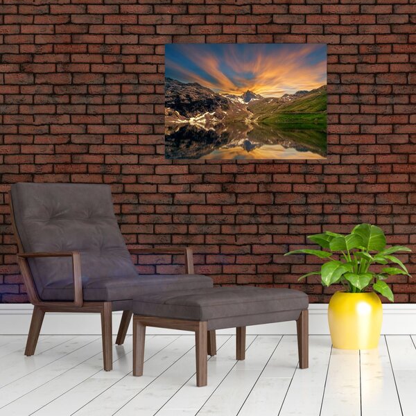 Slika - Odsjaj u planinskom jezeru (70x50 cm)