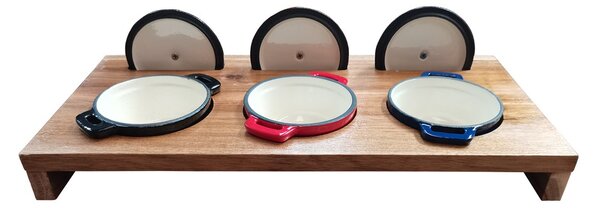 Grill King Cast Iron 4u1 mini Dutch oven set sa stalkom, 10 cm