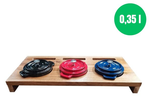 Grill King Cast Iron 4u1 mini Dutch oven set sa stalkom, 10 cm