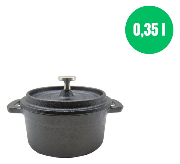 Grill King Cast Iron okrugli mini Dutch oven, 10 cm