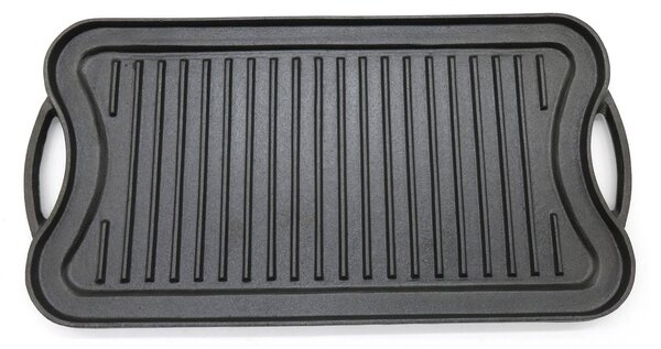 Grill King Outdoor Cast Iron BBQ dvostrana grill plancha, 51x27 cm