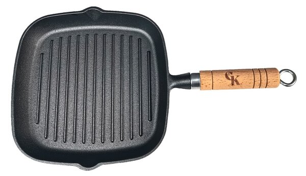 Grill King Cast Iron grill tava s drvenom ručkom, 22 cm