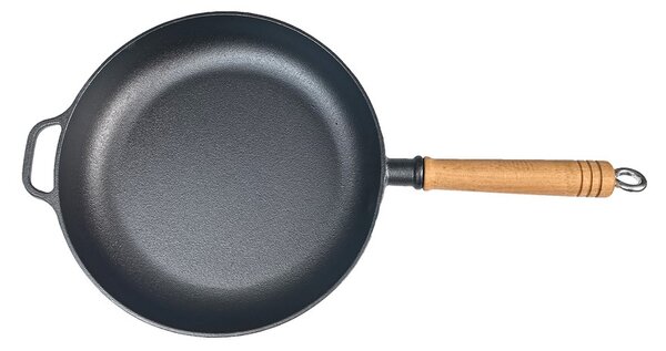 Grill King Cast Iron tava s drvenom ručkom, 25 cm