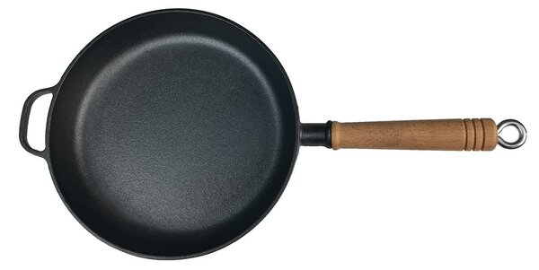 Grill King Cast Iron tava s drvenom ručkom, 29 cm
