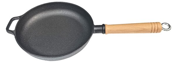 Grill King Cast Iron tava s drvenom ručkom, 25 cm