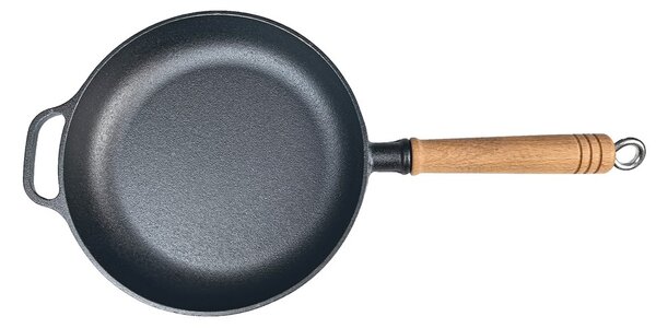 Grill King Cast Iron tava s drvenom ručkom, 29 cm