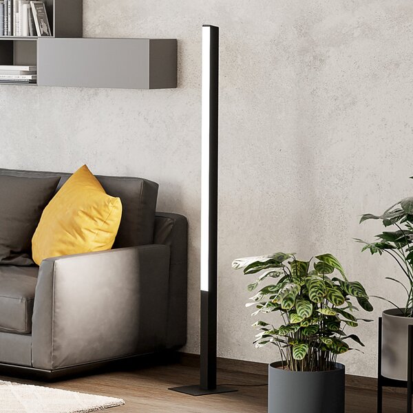 EGLO connect Simolaris-Z LED podna svjetiljka, prigušiva, Crno, Dnevni boravak/blagovaonica, Metal