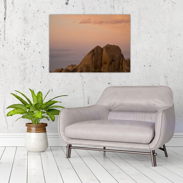 Slika zalaska sunca u stijenama (70x50 cm)