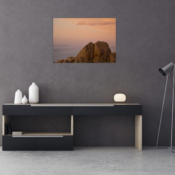 Slika zalaska sunca u stijenama (70x50 cm)
