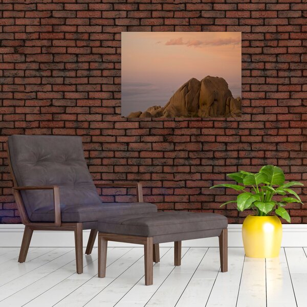 Slika zalaska sunca u stijenama (70x50 cm)