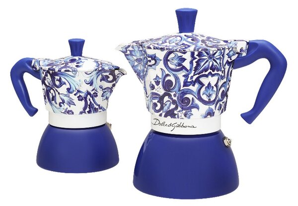 Bialetti Dolce & Gabbana Mediterranean Blue Moka Induction kafetijera, 6 šalica