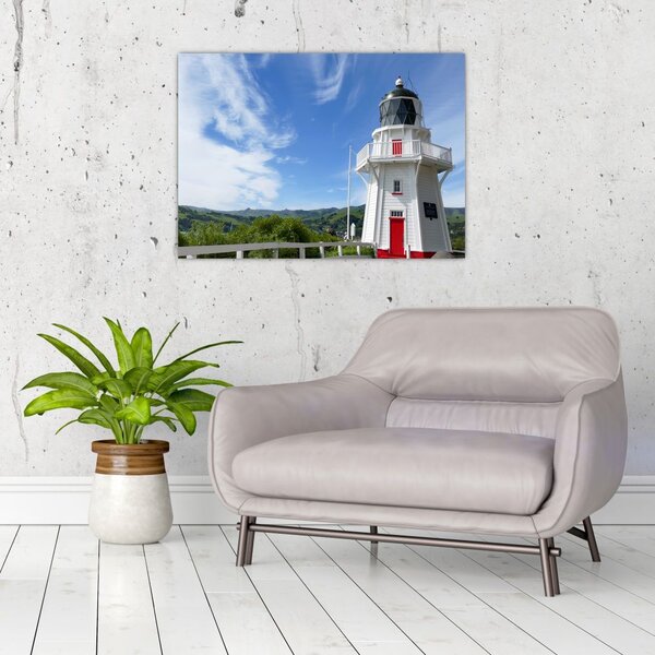 Slika svjetionika Akaroa, Novi Zeland (70x50 cm)