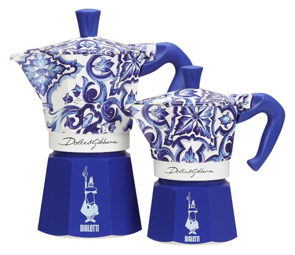 Bialetti Dolce & Gabbana Mediterranean Blue Moka Express kafetijera, 3 šalice