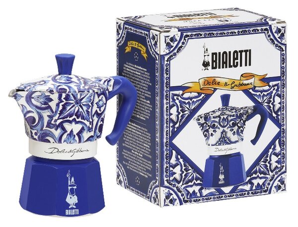 Bialetti Dolce & Gabbana Mediterranean Blue Moka Express kafetijera, 3 šalice